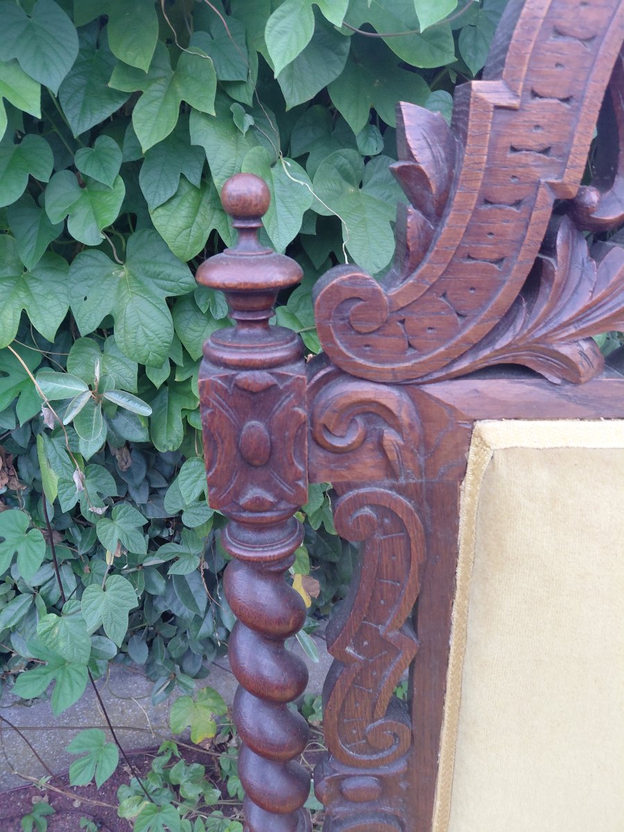 Paire de fauteuils d apparat de style Louis XIII-photo-3