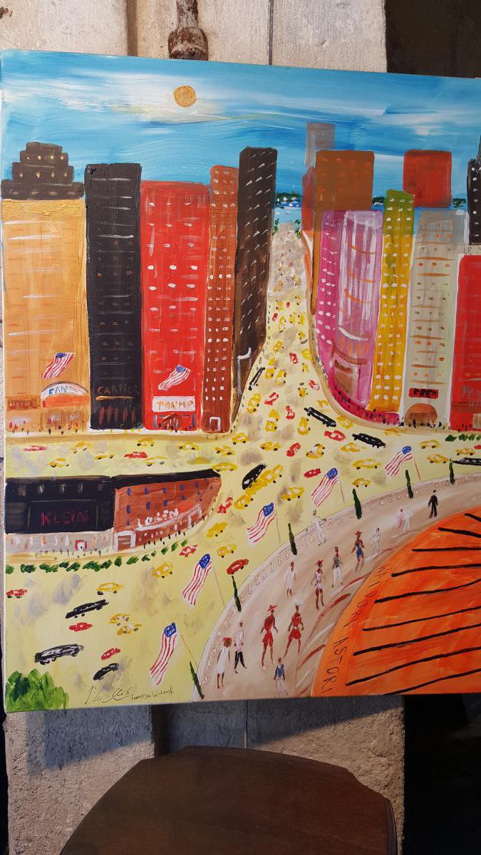 Painting Contemporary: New York View By J.wallis