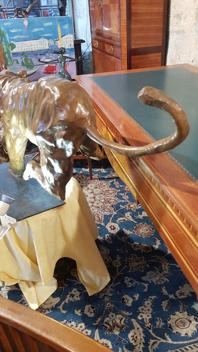 Important Tiger Sculpture Bronze Contemporary-photo-3