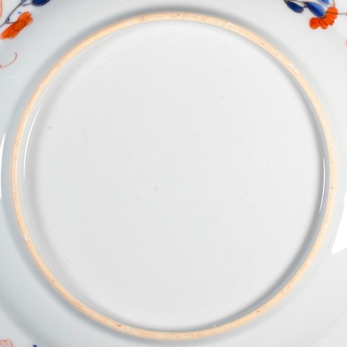 Porcelain Plate With White Blue Decor Of A Dancing Boy - China Eighteenth Period Kangxi-photo-2