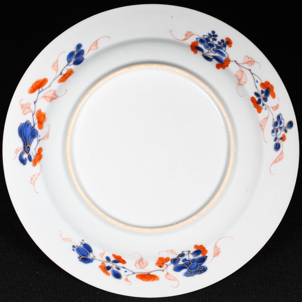 Porcelain Plate With White Blue Decor Of A Dancing Boy - China Eighteenth Period Kangxi-photo-3