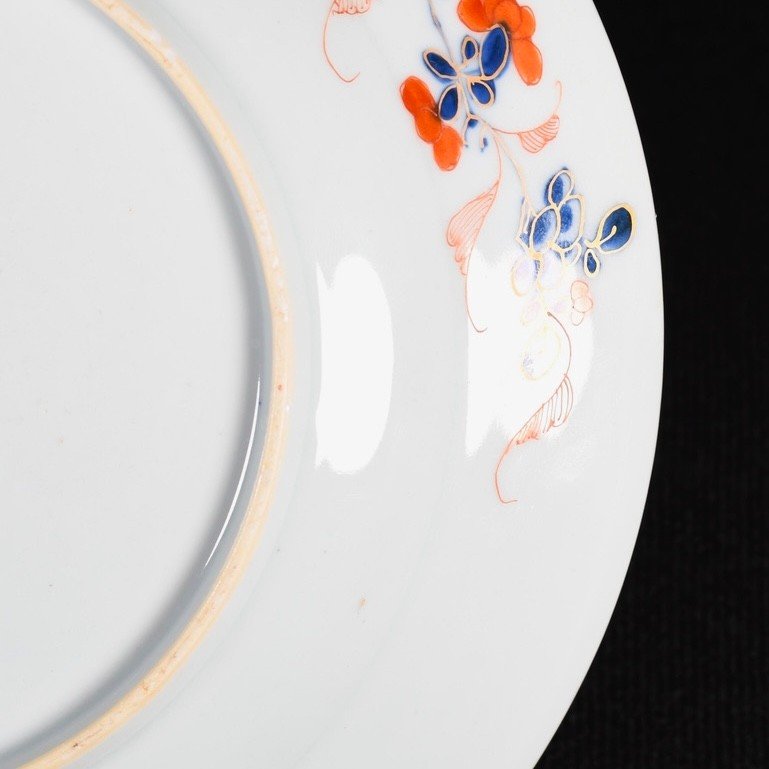 Porcelain Plate With White Blue Decor Of A Dancing Boy - China Eighteenth Period Kangxi-photo-6