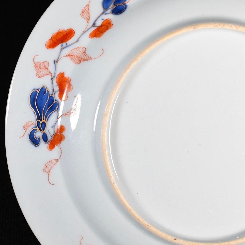 Porcelain Plate With White Blue Decor Of A Dancing Boy - China Eighteenth Period Kangxi-photo-7