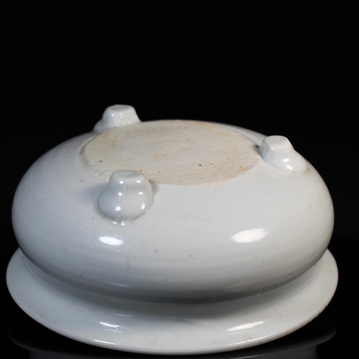 Grand-brûle Parfum Tripode En Porcelaine Blanc De Chine - Chine XVIIIe Période Kangxi-photo-7