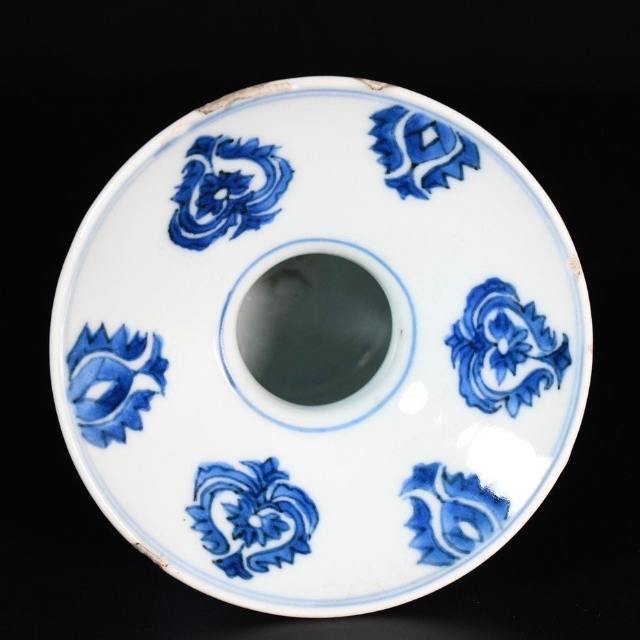 Un Crachoir Ou Zhadou En Porcelaine à Décor Bleu Et Blanc - Chine XVIIIe Période Kangxi-photo-3