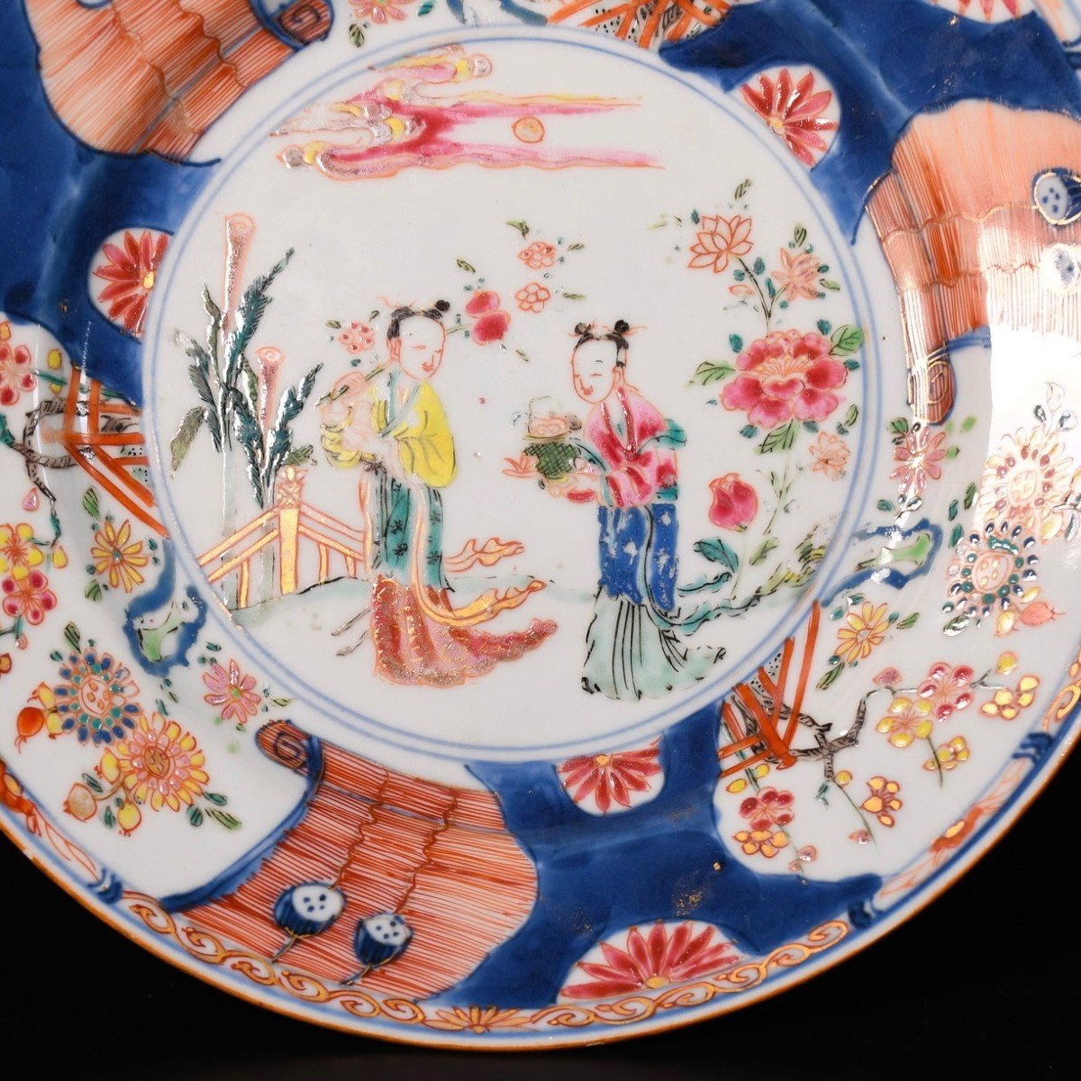 Porcelain Plate Representative He XIangu - China 18th Yongzheng Period-photo-4