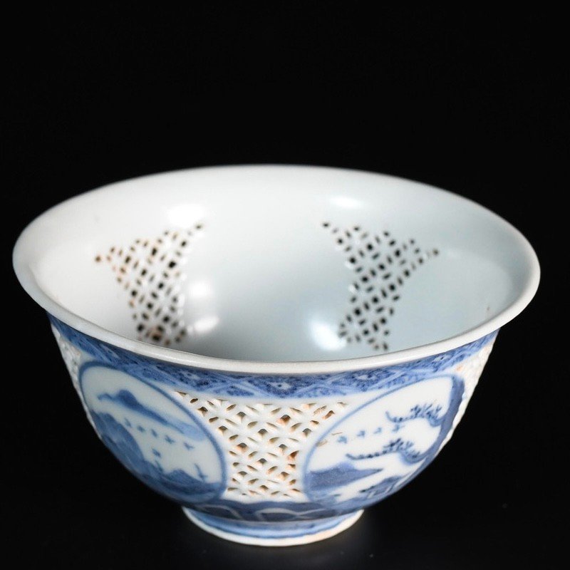 Bol En Porcelaine à Paroi Réticulée Dit "Linglong" - Chine XVIIe Période Chongzhen-photo-4