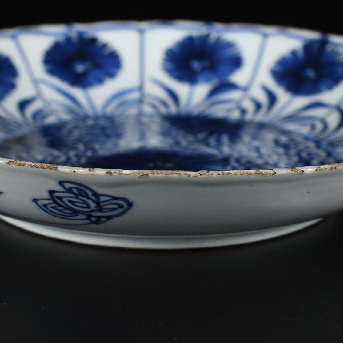 Coupe Polylobée En Porcelaine à Décor Dit "Aster", Bleu Et Blanc -  Chine XVIIIe Période Kangxi-photo-8