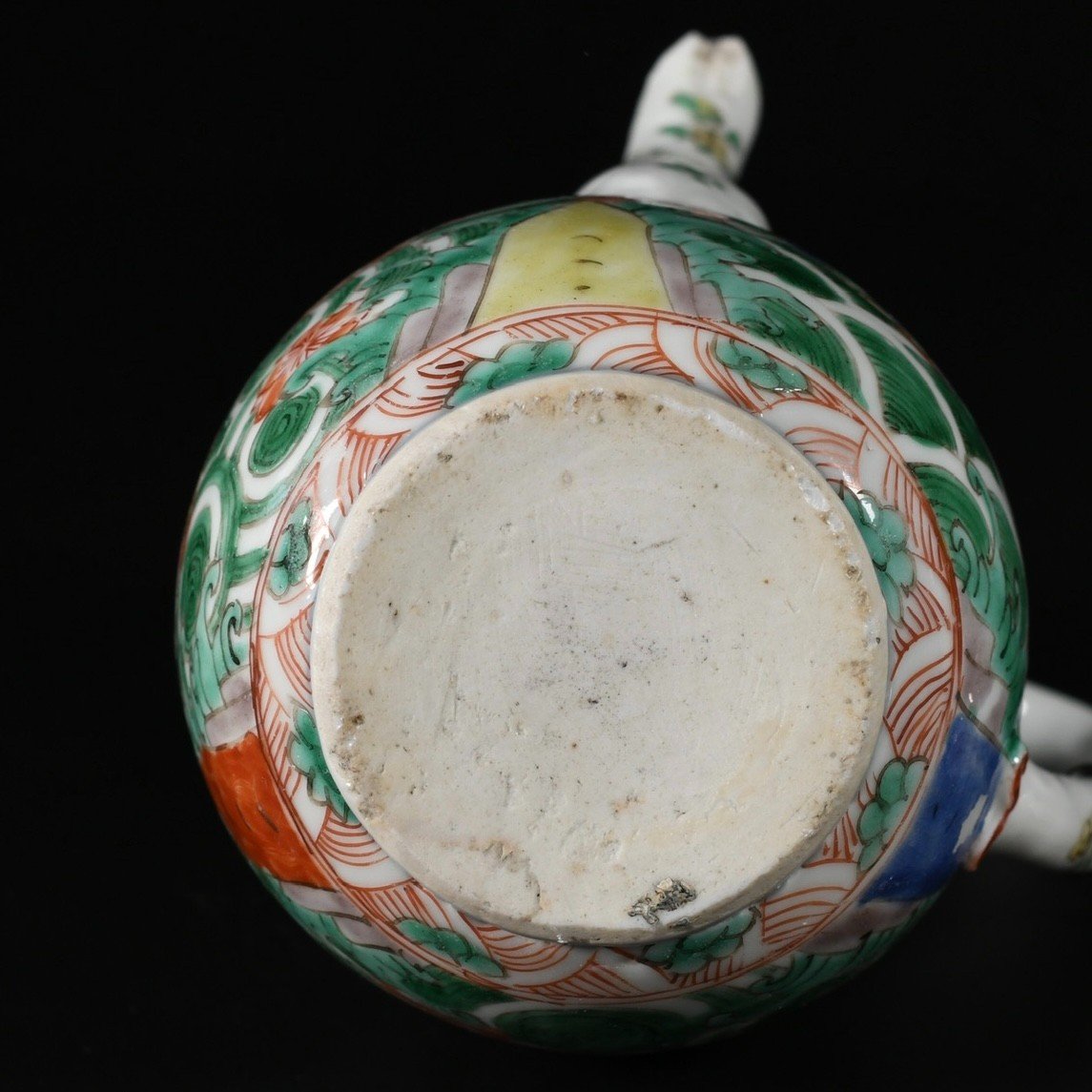 Chocolate Pot With Famille Verte Enamels Decorated With Conch Shells - China 18th Century Kangxi Period-photo-8