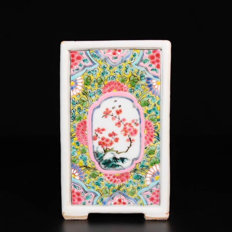 Brush Holders With Famille Rose Enamels - China 18th Century Yongzheng Period-photo-2