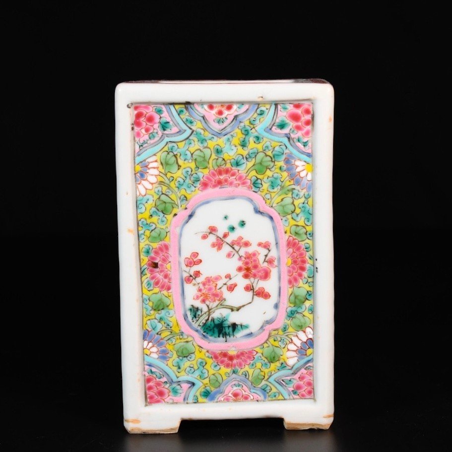 Brush Holders With Famille Rose Enamels - China 18th Century Yongzheng Period-photo-3