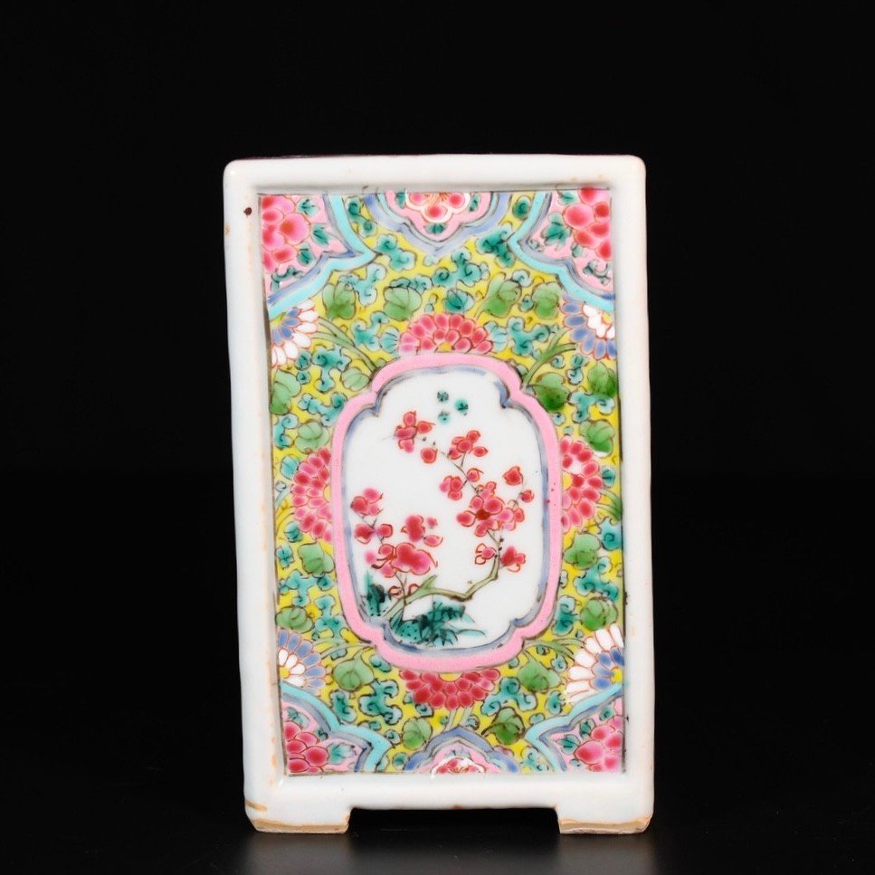 Brush Holders With Famille Rose Enamels - China 18th Century Yongzheng Period-photo-4