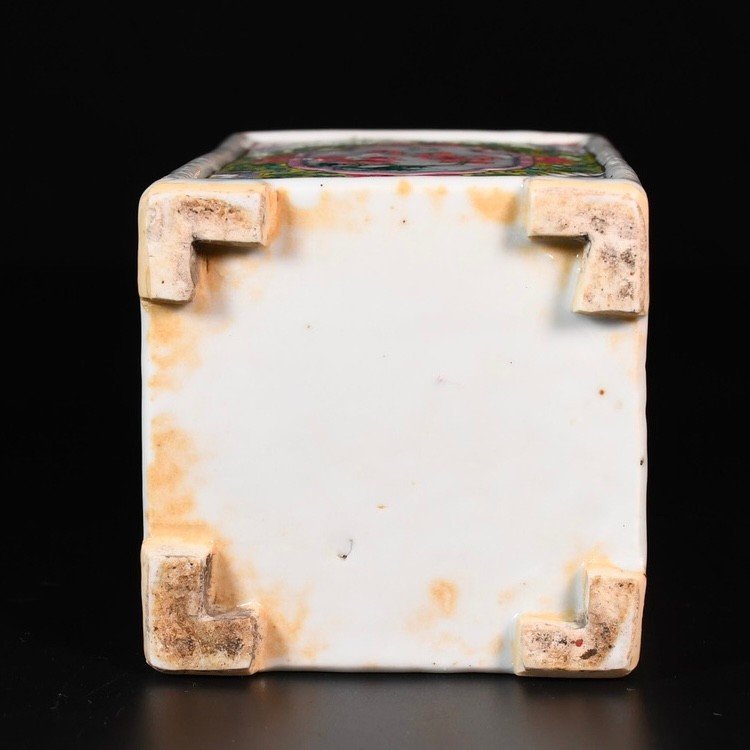 Brush Holders With Famille Rose Enamels - China 18th Century Yongzheng Period-photo-6