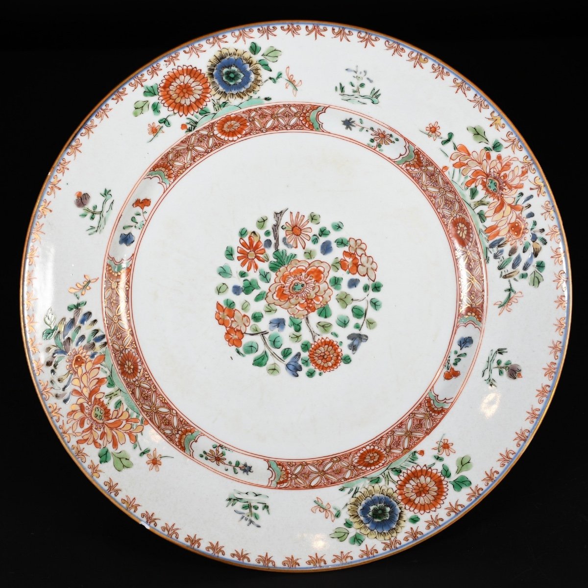 Paire De Plats Aux émaux De La Famille Verte - Chine XVIIIe Période Kangxi-photo-2