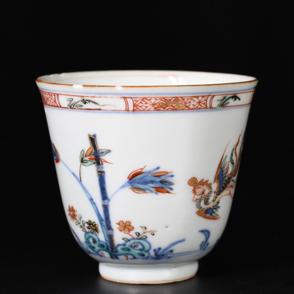 A Qilin And Phoenix Wine Cup - China 18th Century Kangxi Period-photo-4