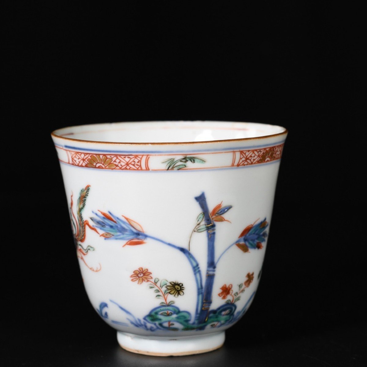 A Qilin And Phoenix Wine Cup - China 18th Century Kangxi Period-photo-2