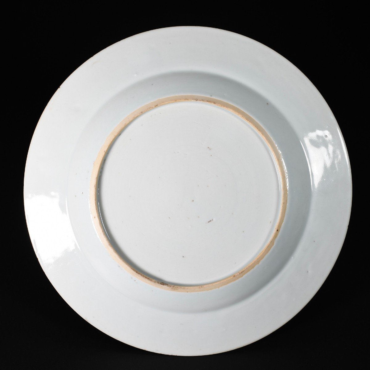 "faux-marbre" Porcelain Plate With Famille Rose Enamels  - China 18th Qianlong Period-photo-4