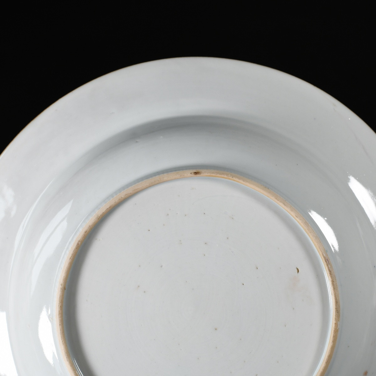 Assiette aux émaux de la Famille Rose dit Faux-Marbre - Chine XVIIIE Période Qianlong-photo-3