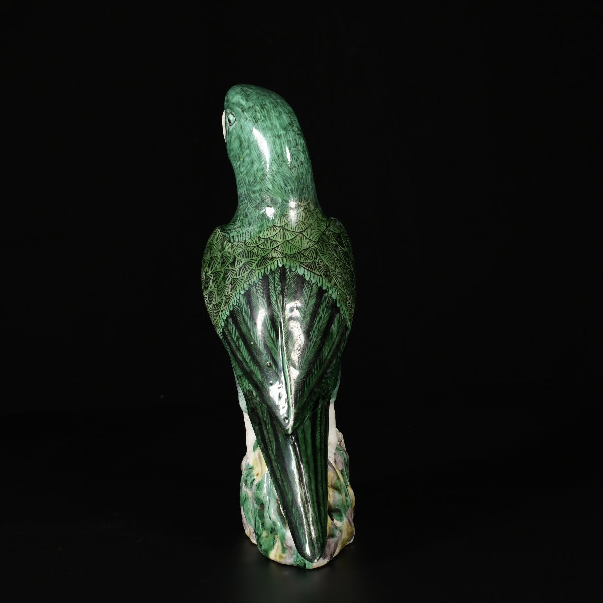 Grand perroquet aux émaux de la Famille Verte - Chine XVIIIE Période Kangxi-photo-3