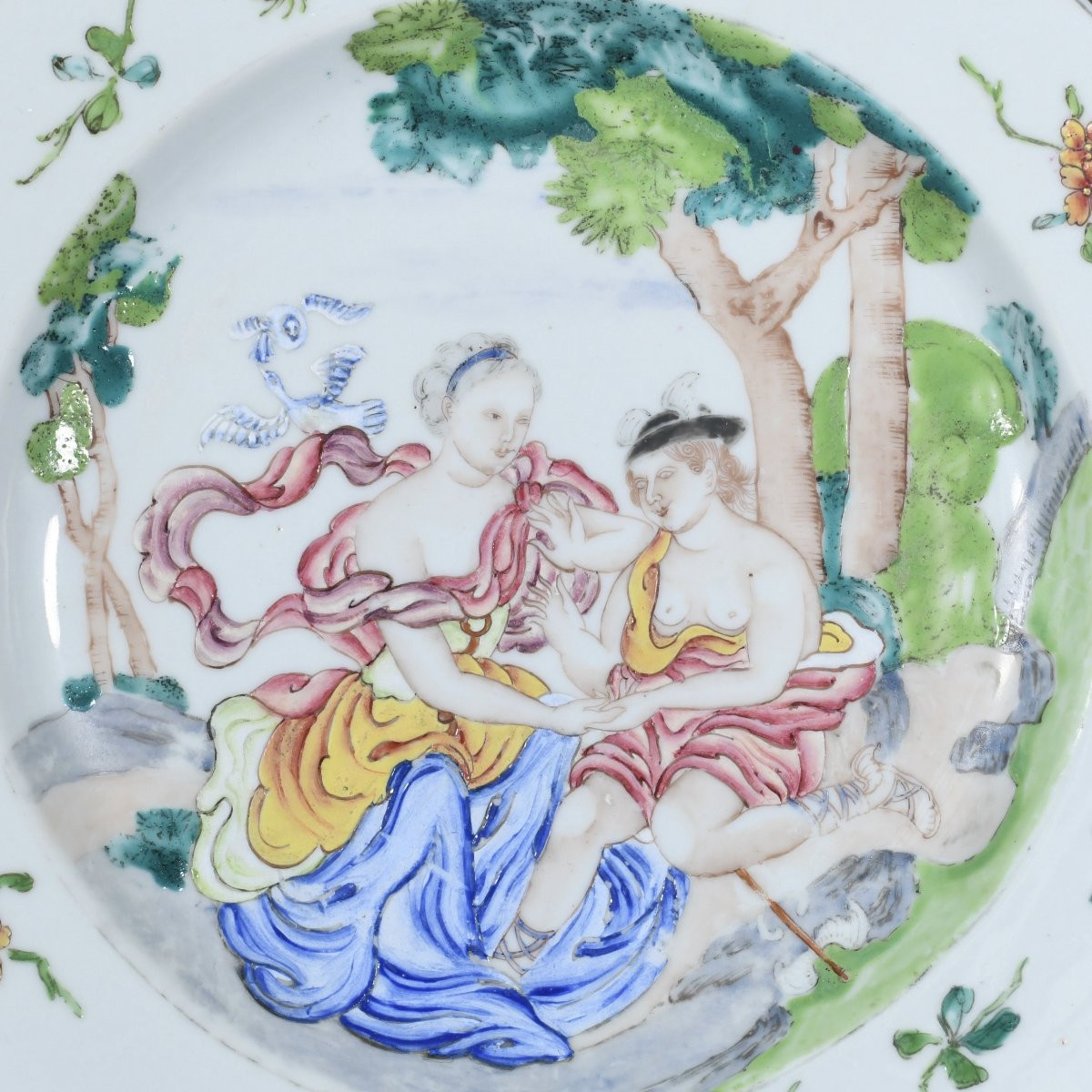 A Famille Rose "mythological" Plate - China 18th Yongzheng Period-photo-2