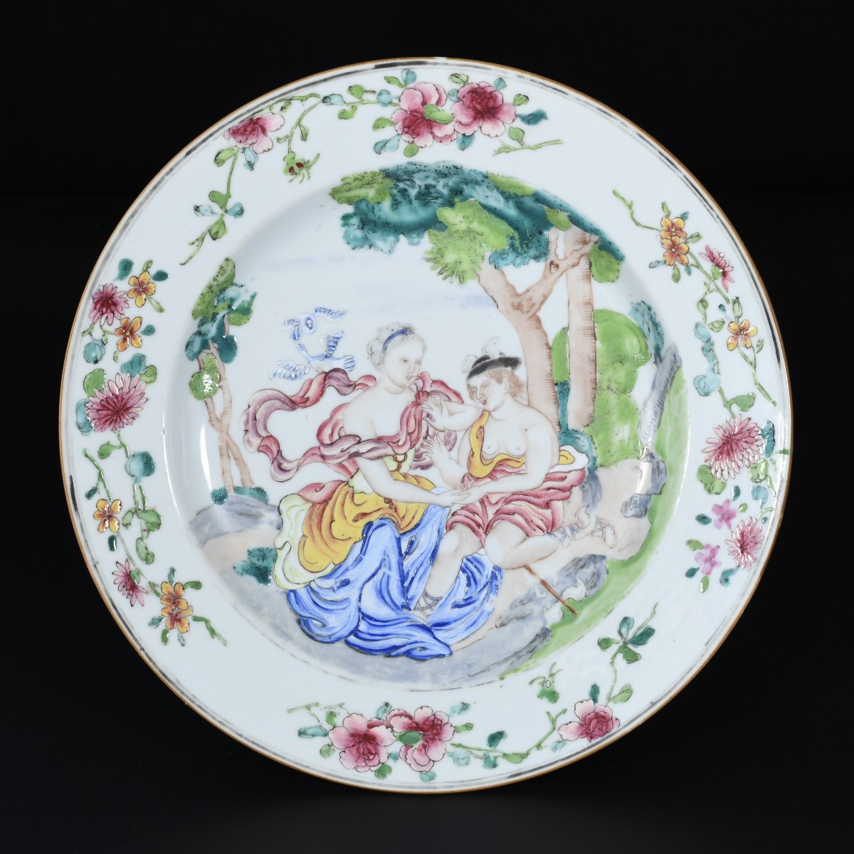 A Famille Rose "mythological" Plate - China 18th Yongzheng Period