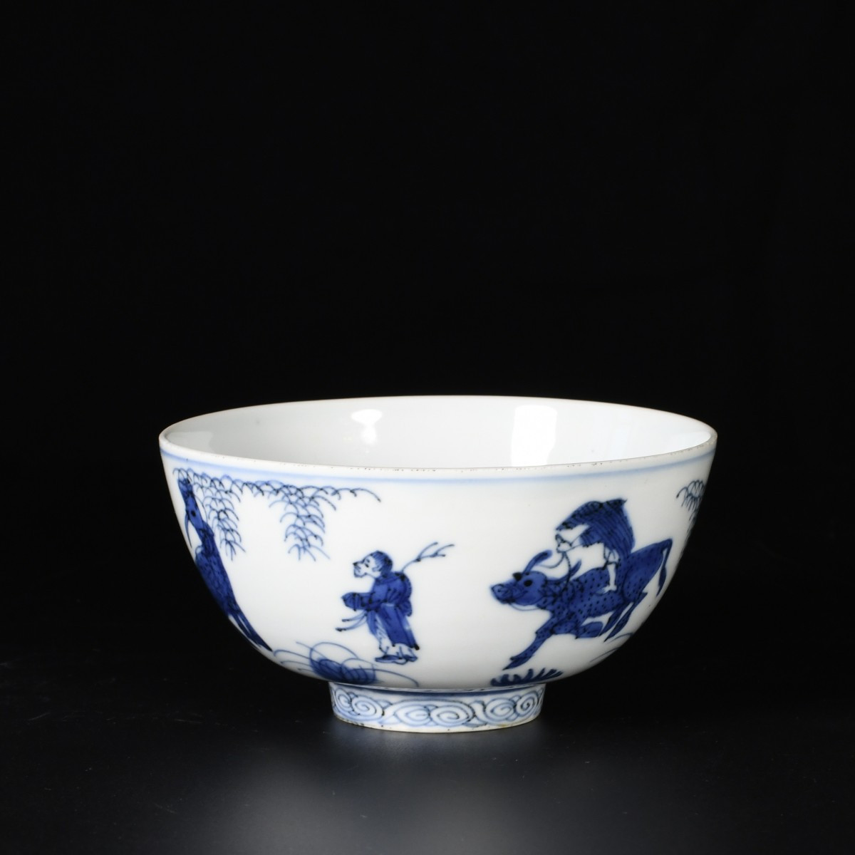 Blue And White Buffalo And Boy Bowl - China, Late 16th Century, Jiajing/wanli Period-photo-4