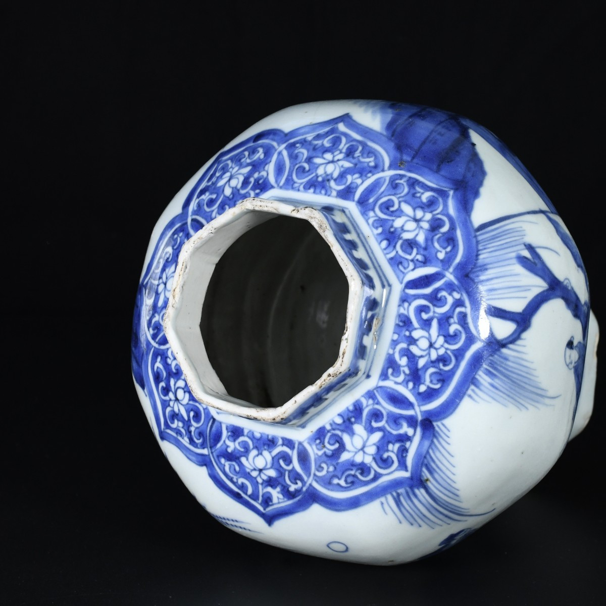A Blue And White Baluster Vase Decorated With A Scholar - China 17th Transitional Period-photo-3