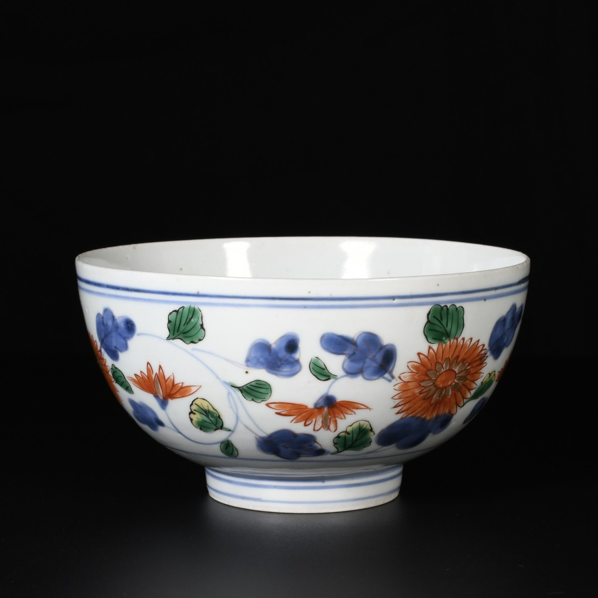 Bowl Decorated With Peonies, Chrysanthemums And Branches - Japan, Edo Period, Early 18th Century-photo-3
