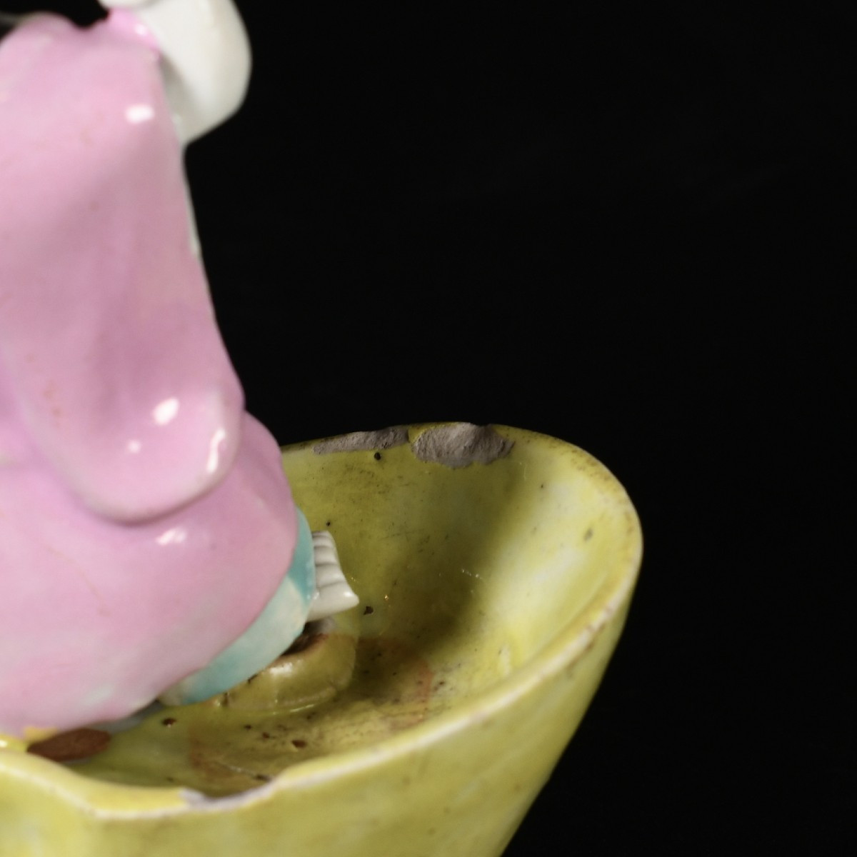 Figure aux émaux de la Famille Rose représentant Liu Hai - Chine XVIIIe Période Qianlong-photo-6