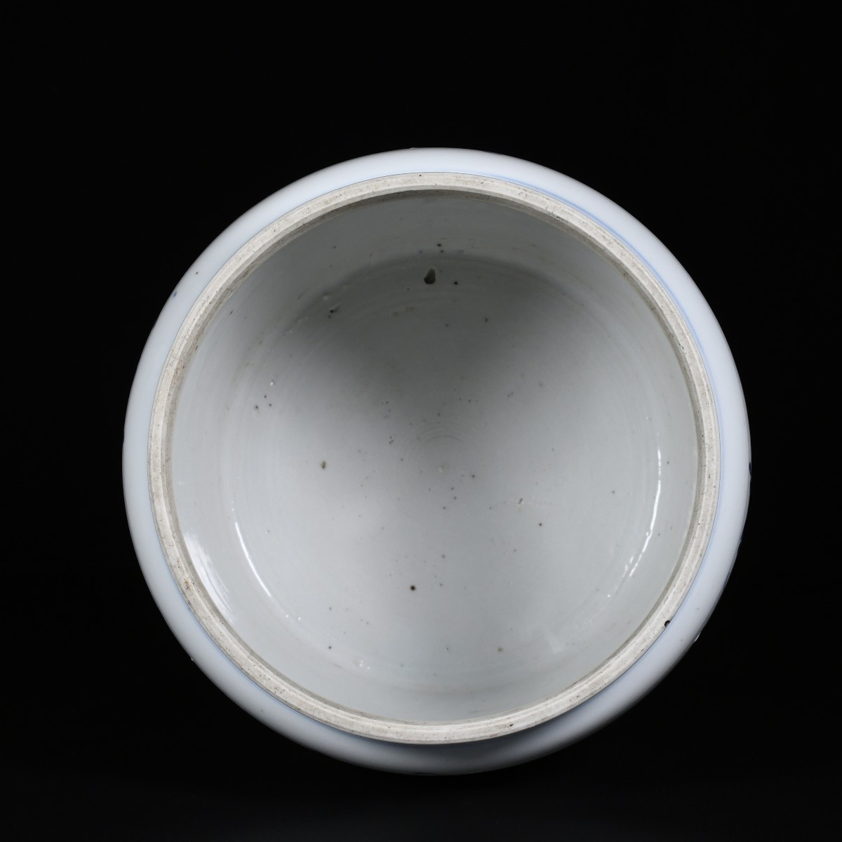 Pot pourri à décor bleu et blanc de branches fleuries - Chine XVIIIe Période Kangxi-photo-2