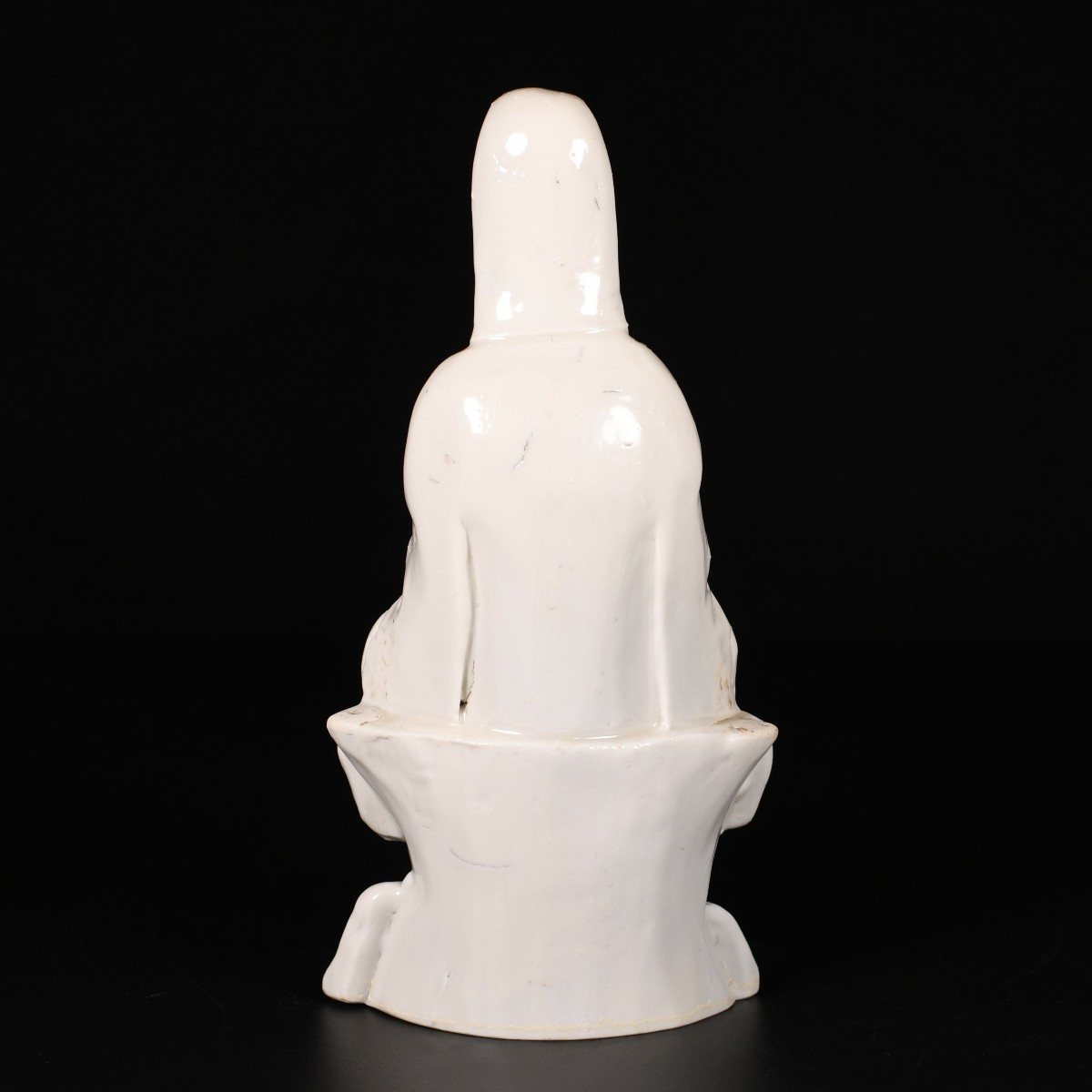 Guanyin "Blanc de Chine" assise sur un rocher - Chine XVIIe Période Kangxi-photo-1