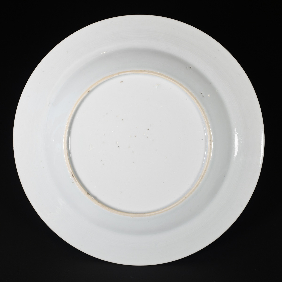 Assiette Famille Rose à décor d'une scène de thé - Chine XVIIIe Période Qianlong-photo-3