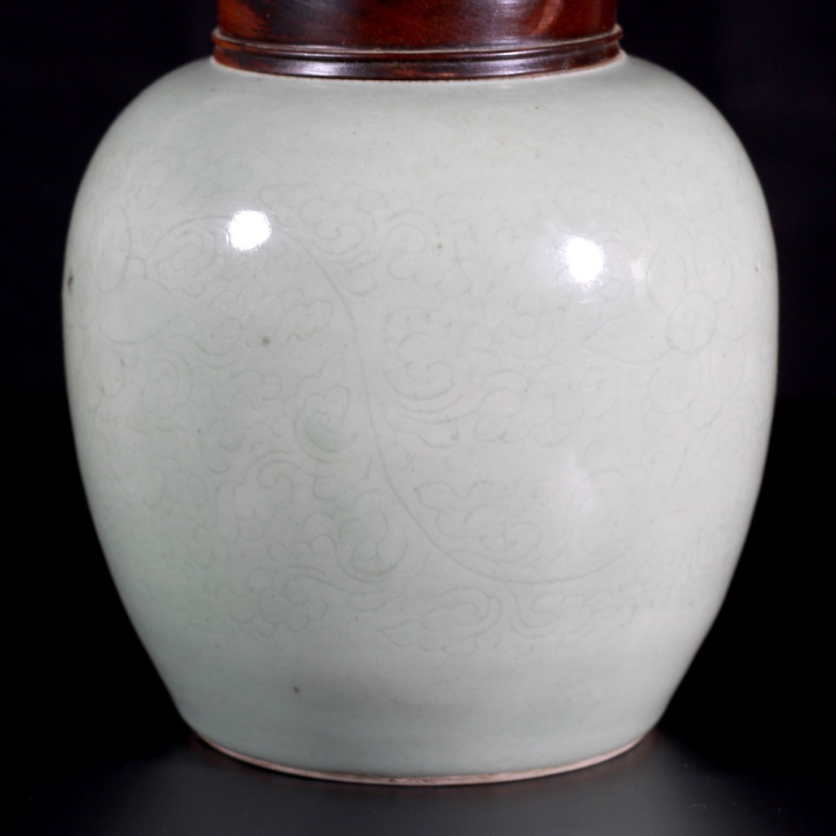 Pot à gingembre celadon à décor incisé - Chine XVIIIe Période Kangxi -photo-4