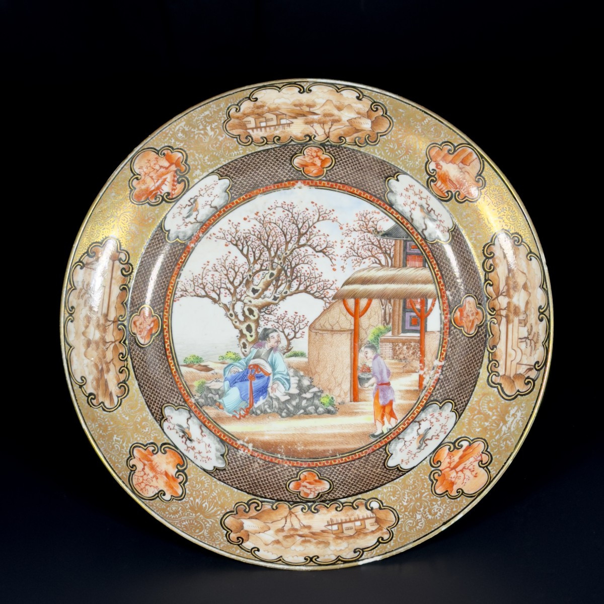A Famille Rose "rockefeller" Plate - China 18th Qianlong/jiaqing