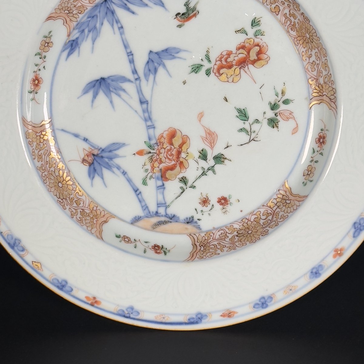 An Incised Famille Verte And Underglaze Blue Plate - China, 18th, Kangxi Period-photo-4