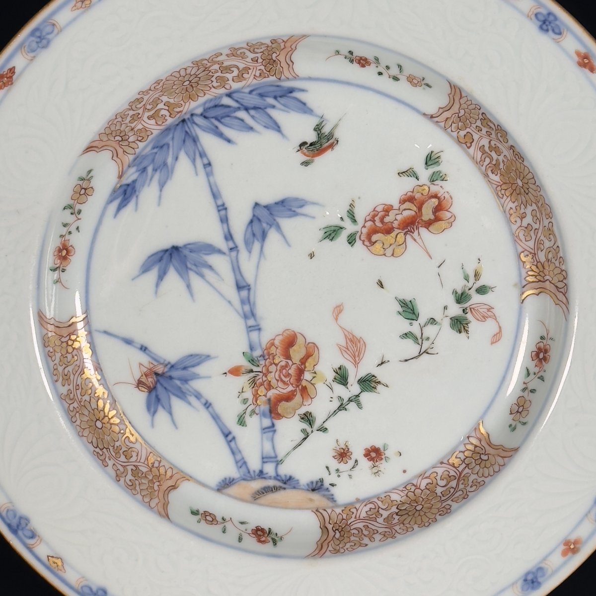 An Incised Famille Verte And Underglaze Blue Plate - China, 18th, Kangxi Period-photo-2