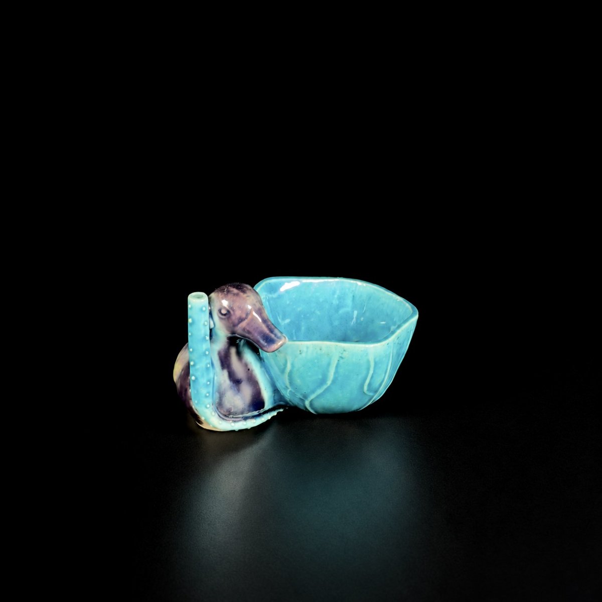 A Turquoise And Aubergine Water Dropper - China 18th, Kangxi Period