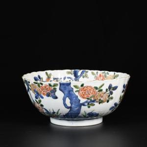 Bol aux émaux de la Famille Verte à décor de branches fleuries - Chine XVIIIE Période Kangxi