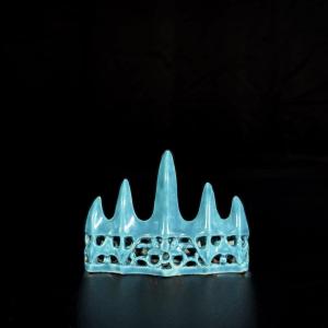 Repose-pinceaux à glaçure turquoise - Chine XVIIIe Période Kangxi