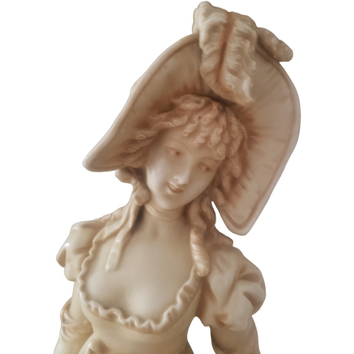 Figurine Porcelaine Rudolstadt Straus & Söhne porcelaine allemande hauteur 48 cm  -photo-2