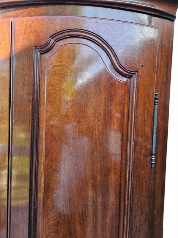 18th Century Bordelaise Curved Corner In Solid Mahogany-photo-1
