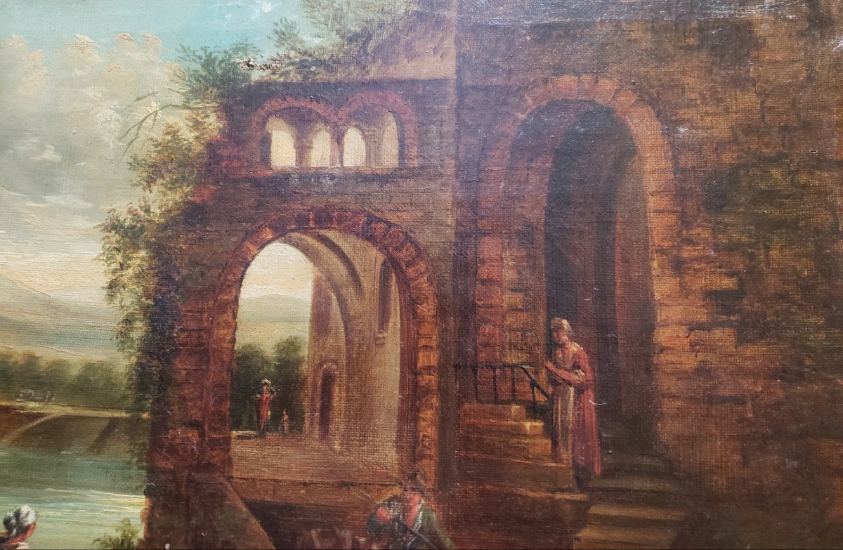 Hst 18th Century Italian School-photo-3
