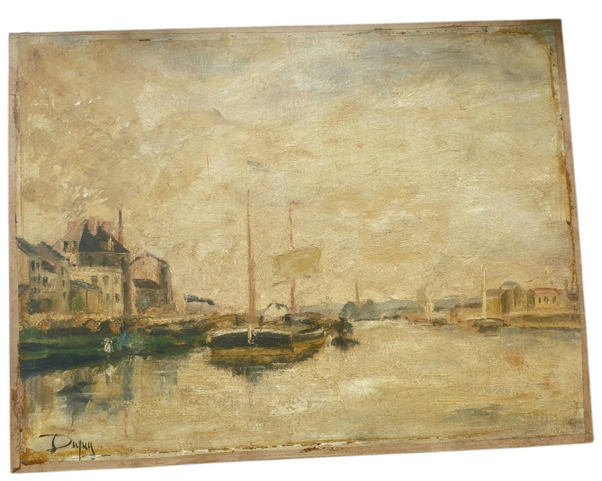 Galien Laloue Signed Dupuis Marine Watercolor -photo-7