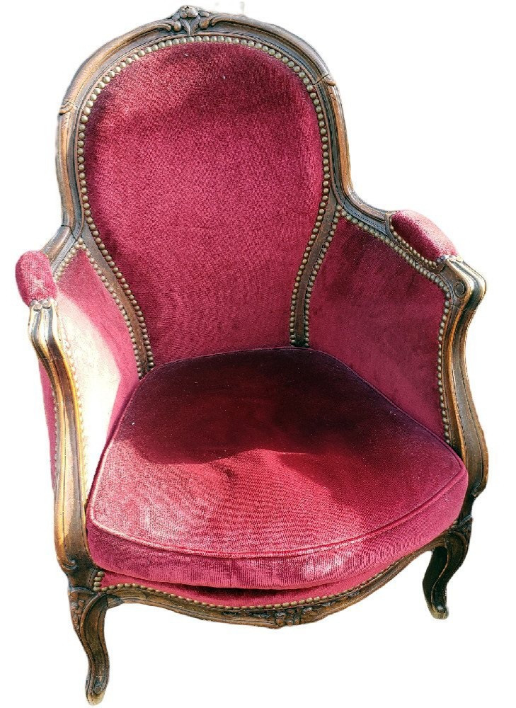 Pair Of Louis XV Children's Bergeres Circa 1900-photo-2