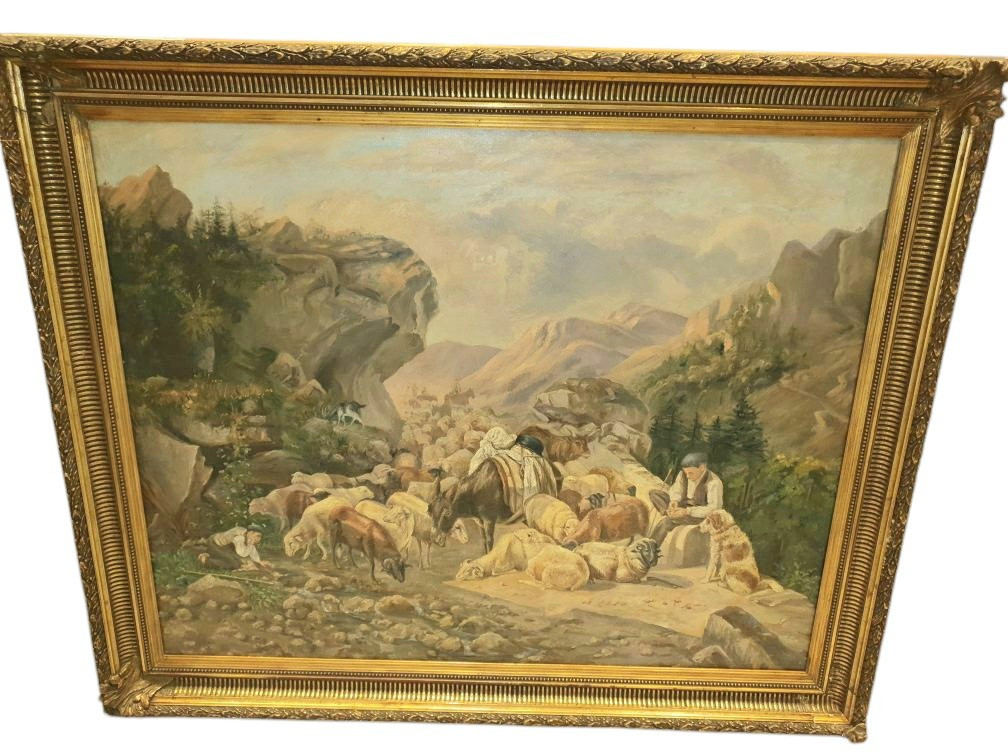Paul Gelibert Break During The Transhumance In The Pyrenees 