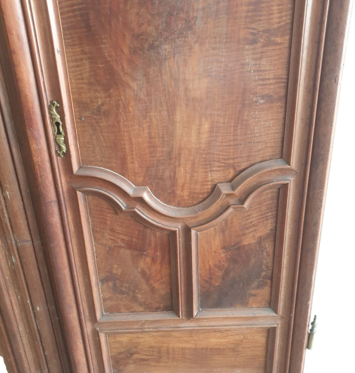 Pair Of 19th Century Solid Walnut Wood Cabinet Doors -photo-3