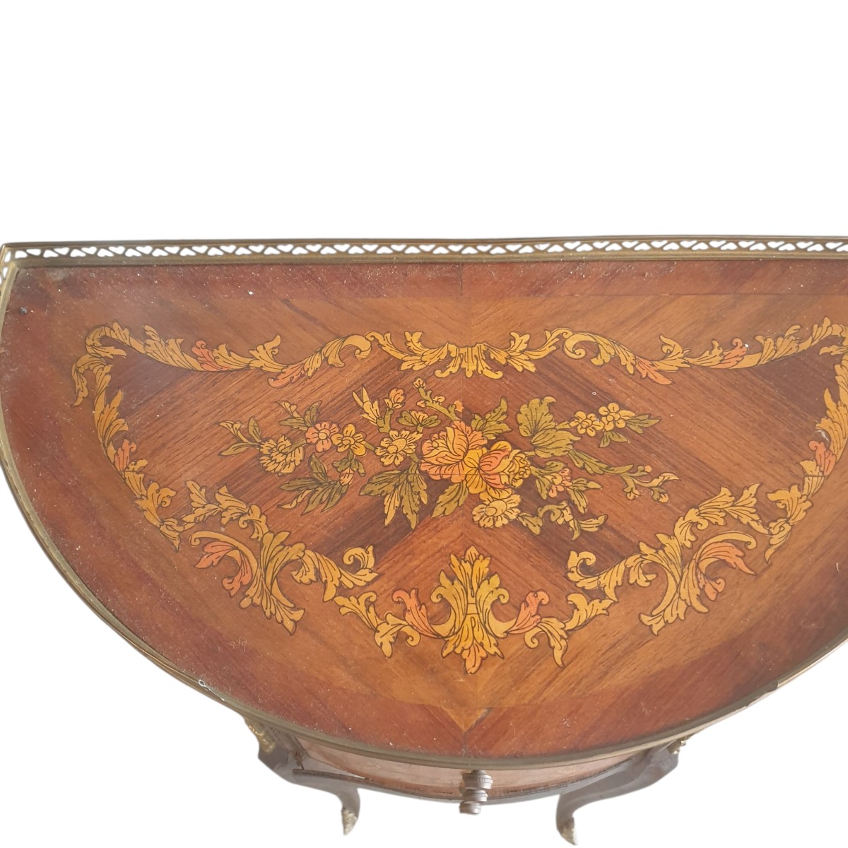 Pair Of Louis XV Bedside Tables In Marquetry -photo-4