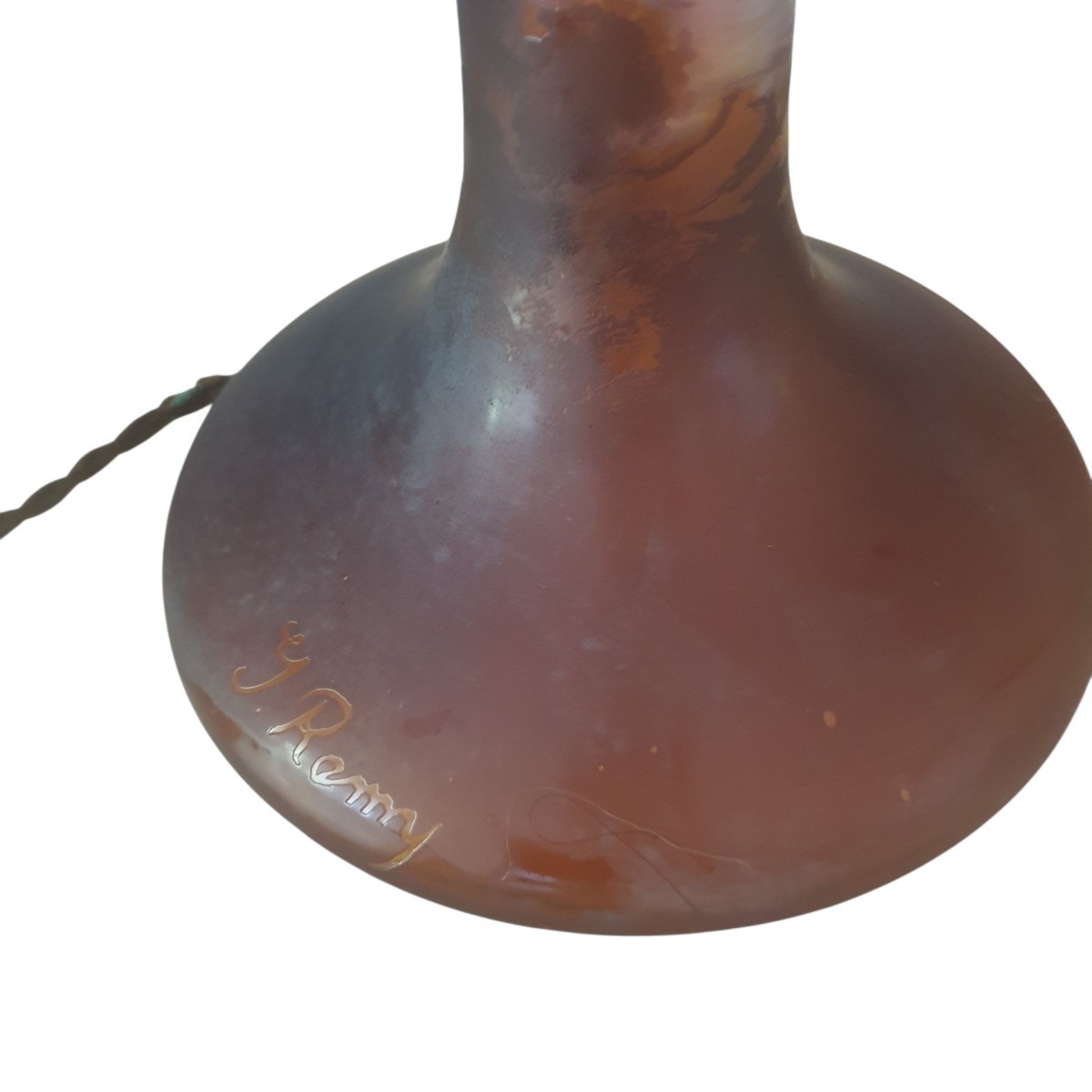 Huge Mushroom Lamp In Glass Paste, 65 Cm High, Signed Remy -photo-3