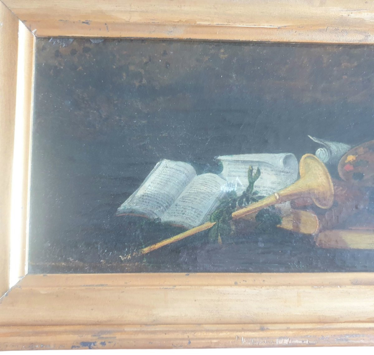 Still Life With Musical Instruments In The Style Of Chardin-photo-4