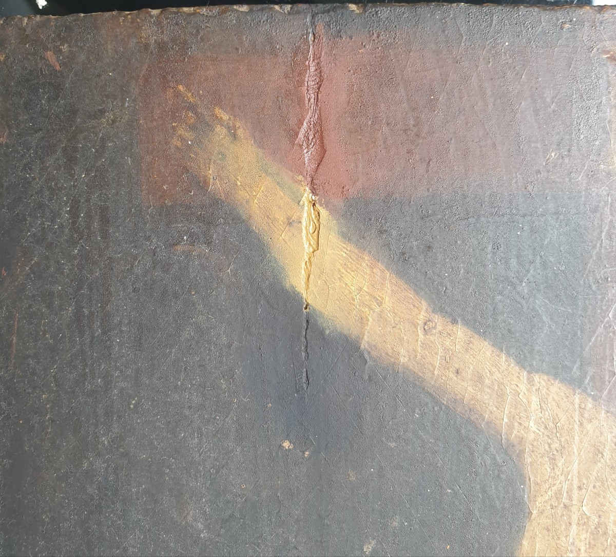 Jesus Christ On The Cross, Oil On Panel, 18th Century -photo-3